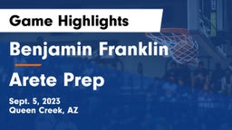 Benjamin Franklin  vs Arete Prep Game Highlights - Sept. 5, 2023