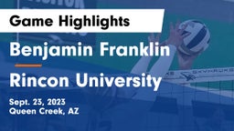 Benjamin Franklin  vs Rincon University Game Highlights - Sept. 23, 2023