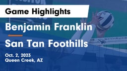Benjamin Franklin  vs San Tan Foothills  Game Highlights - Oct. 2, 2023