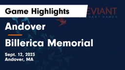 Andover  vs Billerica Memorial  Game Highlights - Sept. 12, 2023