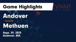 Andover  vs Methuen  Game Highlights - Sept. 29, 2023
