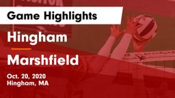 Hingham  vs Marshfield  Game Highlights - Oct. 20, 2020