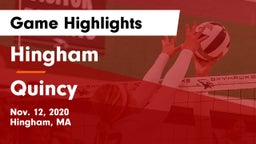 Hingham  vs Quincy  Game Highlights - Nov. 12, 2020