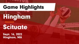 Hingham  vs Scituate  Game Highlights - Sept. 16, 2022
