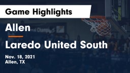 Allen  vs Laredo United South Game Highlights - Nov. 18, 2021