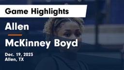 Allen  vs McKinney Boyd  Game Highlights - Dec. 19, 2023