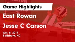 East Rowan  vs Jesse C Carson  Game Highlights - Oct. 8, 2019