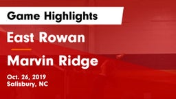 East Rowan  vs Marvin Ridge Game Highlights - Oct. 26, 2019