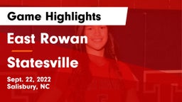 East Rowan  vs Statesville  Game Highlights - Sept. 22, 2022