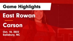 East Rowan  vs Carson  Game Highlights - Oct. 18, 2022