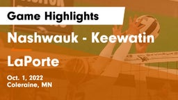 Nashwauk - Keewatin  vs LaPorte  Game Highlights - Oct. 1, 2022