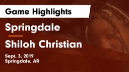 Springdale  vs Shiloh Christian  Game Highlights - Sept. 3, 2019
