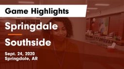 Springdale  vs Southside  Game Highlights - Sept. 24, 2020
