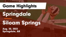 Springdale  vs Siloam Springs  Game Highlights - Aug. 30, 2022