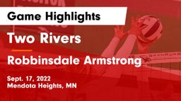 Two Rivers  vs Robbinsdale Armstrong  Game Highlights - Sept. 17, 2022