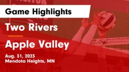 Two Rivers  vs Apple Valley  Game Highlights - Aug. 31, 2023