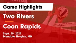 Two Rivers  vs Coon Rapids  Game Highlights - Sept. 30, 2023