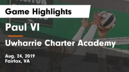 Paul VI  vs Uwharrie Charter Academy Game Highlights - Aug. 24, 2019