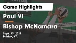Paul VI  vs Bishop McNamara  Game Highlights - Sept. 13, 2019
