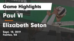 Paul VI  vs Elizabeth Seton  Game Highlights - Sept. 18, 2019