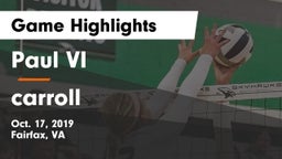 Paul VI  vs carroll Game Highlights - Oct. 17, 2019