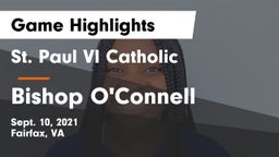 St. Paul VI Catholic  vs Bishop O'Connell  Game Highlights - Sept. 10, 2021