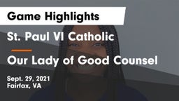 St. Paul VI Catholic  vs Our Lady of Good Counsel  Game Highlights - Sept. 29, 2021