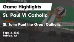 St. Paul VI Catholic  vs  St. John Paul the Great Catholic  Game Highlights - Sept. 2, 2022