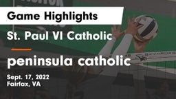 St. Paul VI Catholic  vs peninsula catholic Game Highlights - Sept. 17, 2022