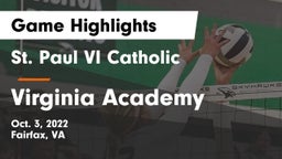 St. Paul VI Catholic  vs Virginia Academy Game Highlights - Oct. 3, 2022