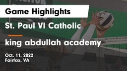 St. Paul VI Catholic  vs king abdullah academy Game Highlights - Oct. 11, 2022