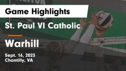 St. Paul VI Catholic  vs Warhill Game Highlights - Sept. 16, 2023