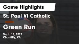 St. Paul VI Catholic  vs Green Run  Game Highlights - Sept. 16, 2023