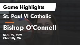 St. Paul VI Catholic  vs Bishop O'Connell  Game Highlights - Sept. 29, 2023