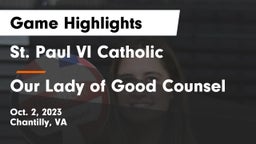 St. Paul VI Catholic  vs Our Lady of Good Counsel  Game Highlights - Oct. 2, 2023