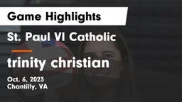 St. Paul VI Catholic  vs trinity christian Game Highlights - Oct. 6, 2023