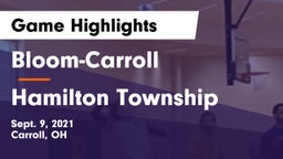 Bloom-Carroll  vs Hamilton Township  Game Highlights - Sept. 9, 2021