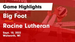 Big Foot  vs Racine Lutheran Game Highlights - Sept. 10, 2022
