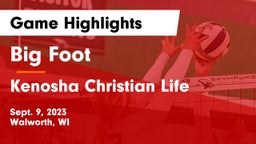 Big Foot  vs Kenosha Christian Life Game Highlights - Sept. 9, 2023