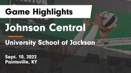 Johnson Central  vs University School of Jackson Game Highlights - Sept. 10, 2022