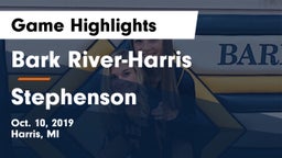 Bark River-Harris  vs Stephenson Game Highlights - Oct. 10, 2019