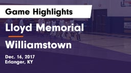 Lloyd Memorial  vs Williamstown  Game Highlights - Dec. 16, 2017