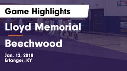 Lloyd Memorial  vs Beechwood  Game Highlights - Jan. 12, 2018