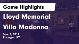 Lloyd Memorial  vs Villa Madonna  Game Highlights - Jan. 3, 2019