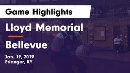 Lloyd Memorial  vs Bellevue  Game Highlights - Jan. 19, 2019