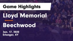 Lloyd Memorial  vs Beechwood  Game Highlights - Jan. 17, 2020