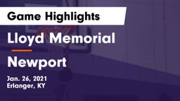 Lloyd Memorial  vs Newport  Game Highlights - Jan. 26, 2021