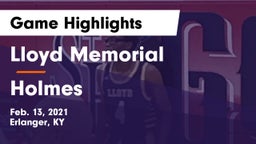Lloyd Memorial  vs Holmes  Game Highlights - Feb. 13, 2021