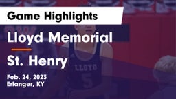 Lloyd Memorial  vs St. Henry Game Highlights - Feb. 24, 2023