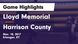 Lloyd Memorial  vs Harrison County  Game Highlights - Nov. 18, 2017